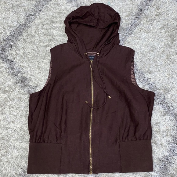 Ashley Stewart Jackets & Blazers - Ashley Stewart brown linen blend jacket sz 18/20 W